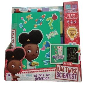 💜Ada Twist, Scientist Glow and Go Notebook, Lights Up and Plays “The Why Song”